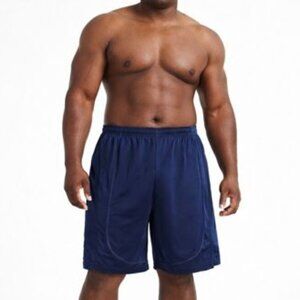 NBN Big Men's Active Rapid Dry Tech Navy Blue Athletic Shorts - 2XL 43-46 waist